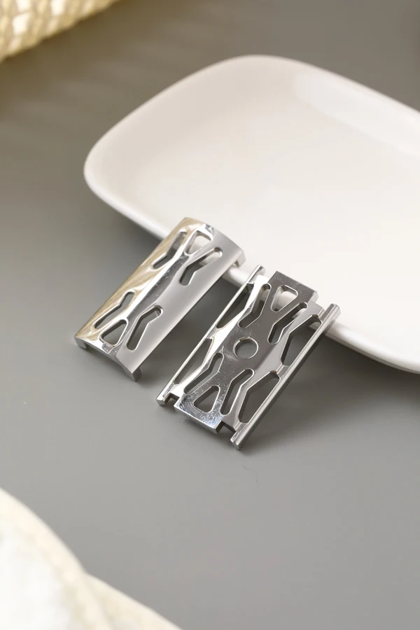 YAQI Hollowed Sentinel SSP (316 Stainless Steel) Polished Safety Razor Head for Men With 0.90mm Blade Gap