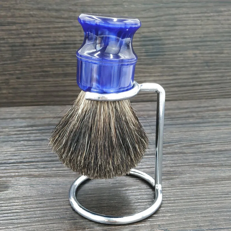 Dscosmetic 26mm Ocean Blue Black Natural Hair Knots Shaving Brush Ocean Blue Handle