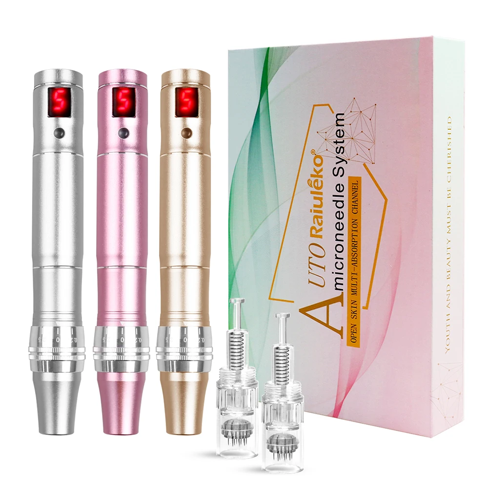 Professional Wireless Microneedling Pen Electric Derma Pen Mute Rechargeable Facial Beauty Face Body Skin Rejuvenation Repair