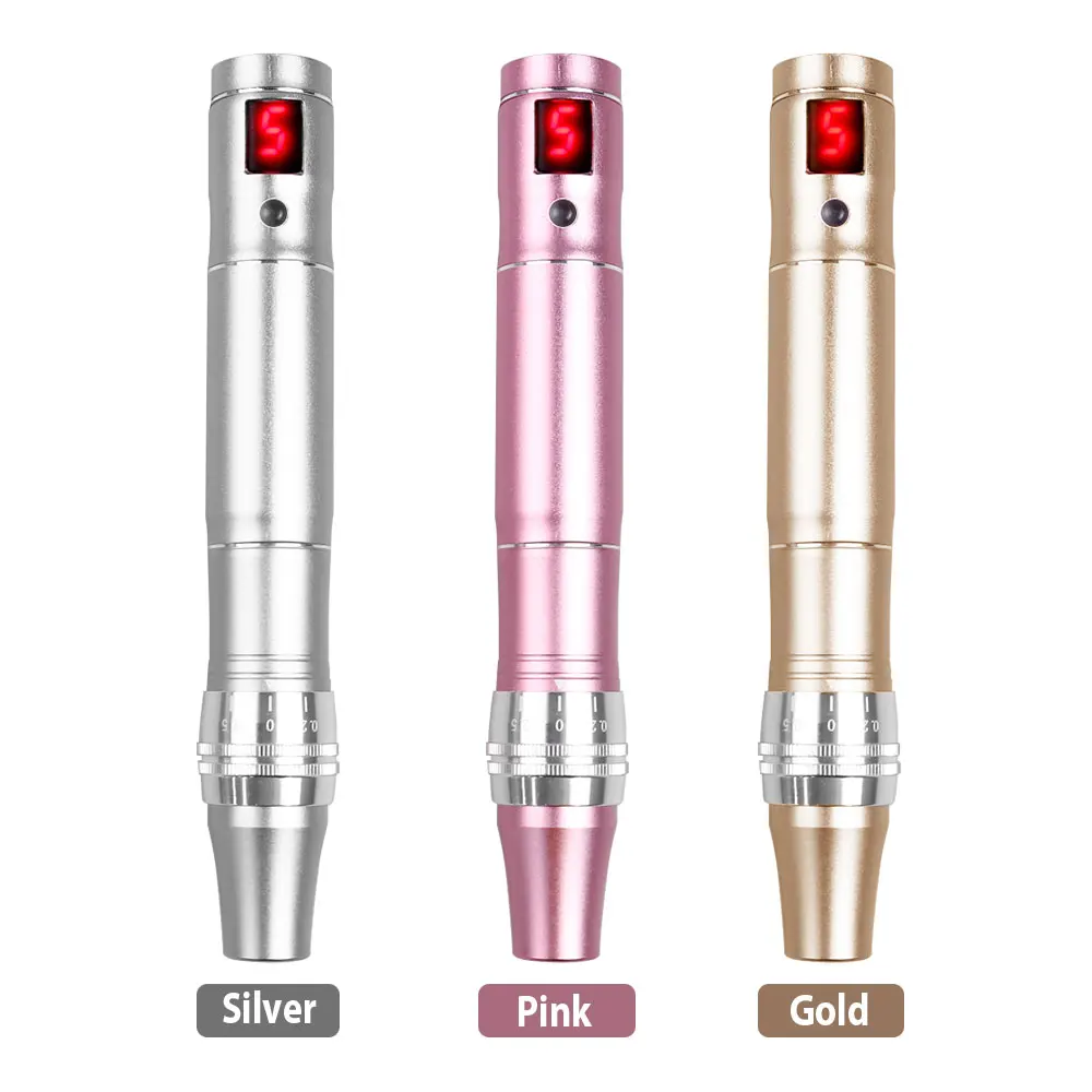 Professional Wireless Microneedling Pen Electric Derma Pen Mute Rechargeable Facial Beauty Face Body Skin Rejuvenation Repair