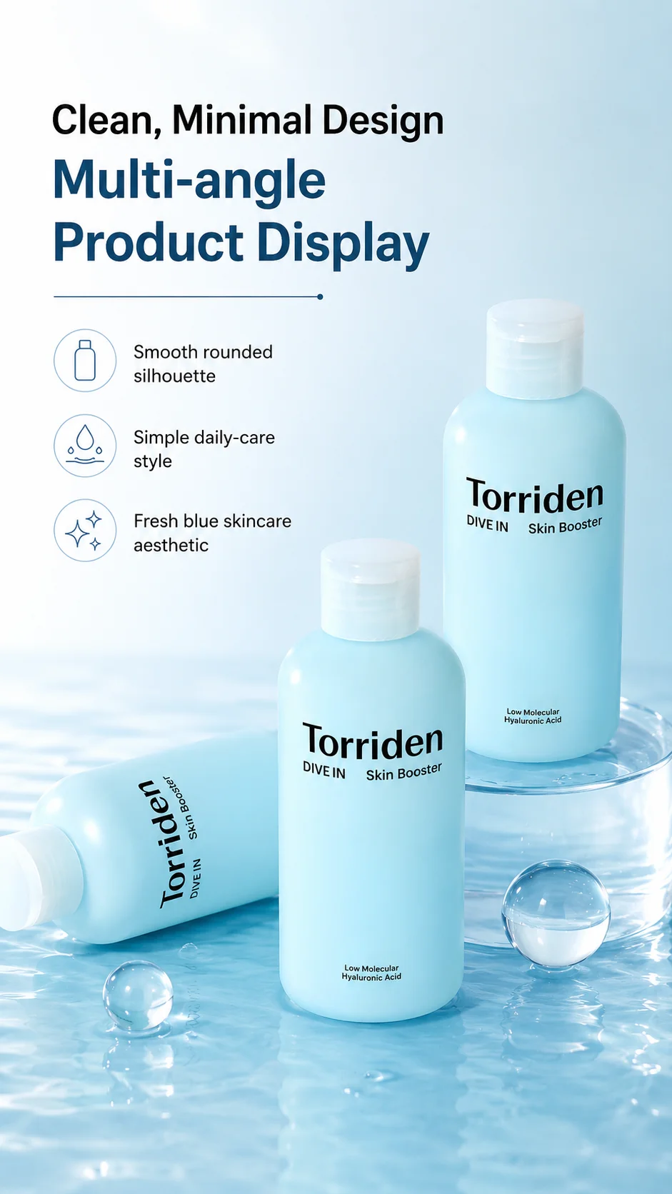 Torriden DIVE-IN Low Molecular Hyaluronic Acid Skin Booster 200ml - Hydrating Facial Toner, Deep Moisture Essence, Fast Absorbin