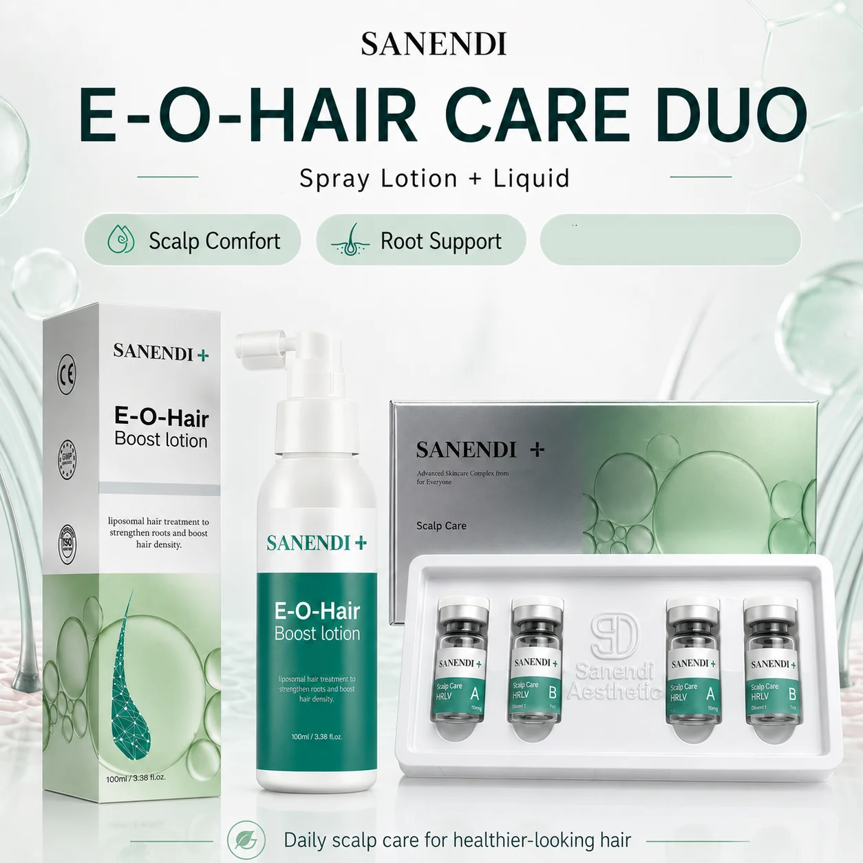 Hot Sale Sanendi EXOME Scalp Care Hair Boost Lotion Improve Scalp Condition Serum HRLV Lyophilized E-OME South Korea Hair Care