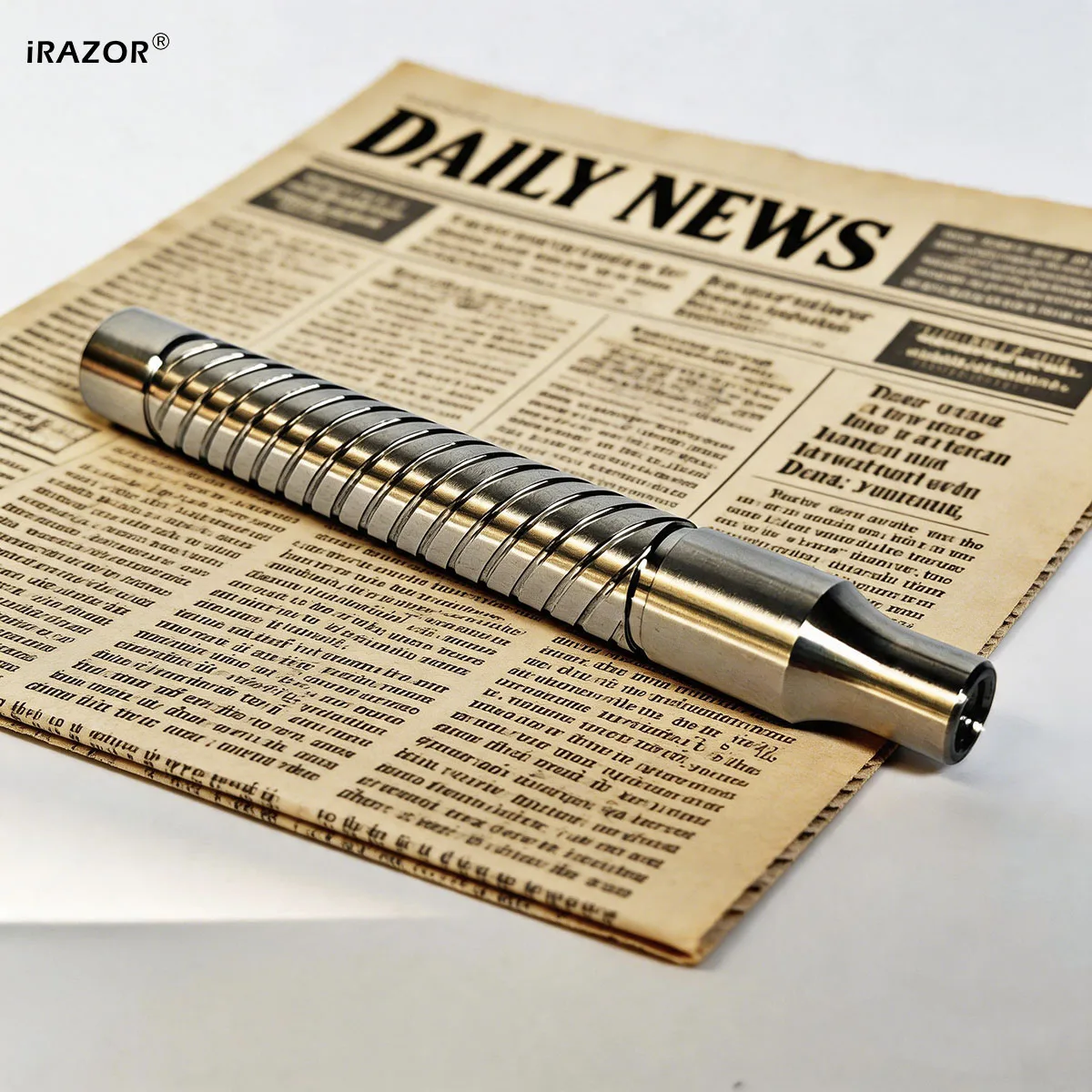 iRAZOR 316 Stainless Steel Safety Razor Handle DE Double Edge Shaving Razor with CNC Polished Anti-Slip Grip for Men's Beard