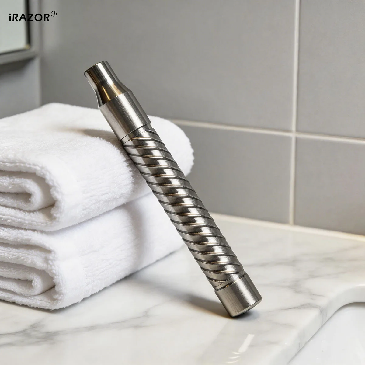 iRAZOR 316 Stainless Steel Safety Razor Handle DE Double Edge Shaving Razor with CNC Polished Anti-Slip Grip for Men's Beard