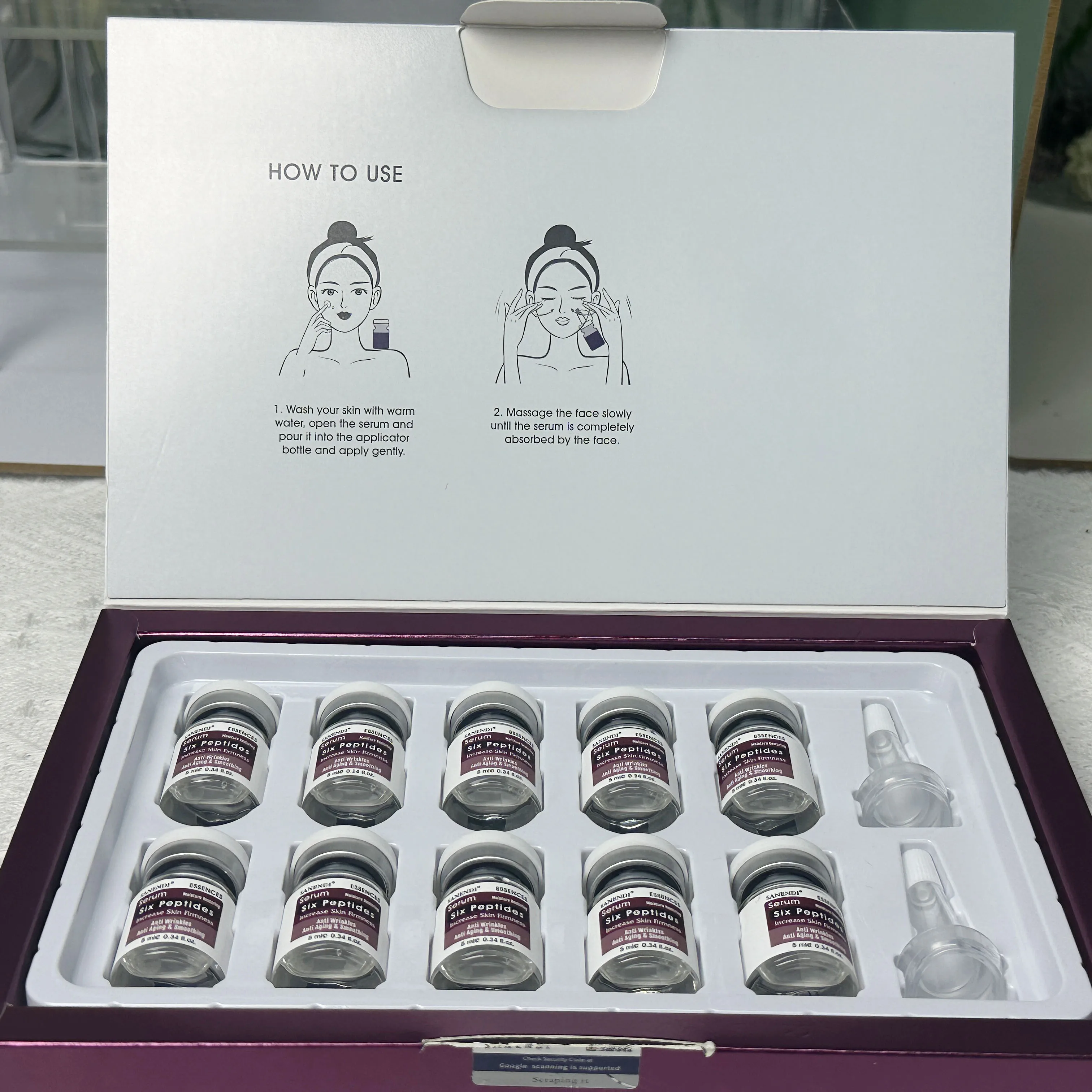 SANENDI AQUA Series Korean Skin Care Hyaluronic Acid Serum Peptides Vitamin C Essence Smoothing Moisturizes Liquid Facial Care