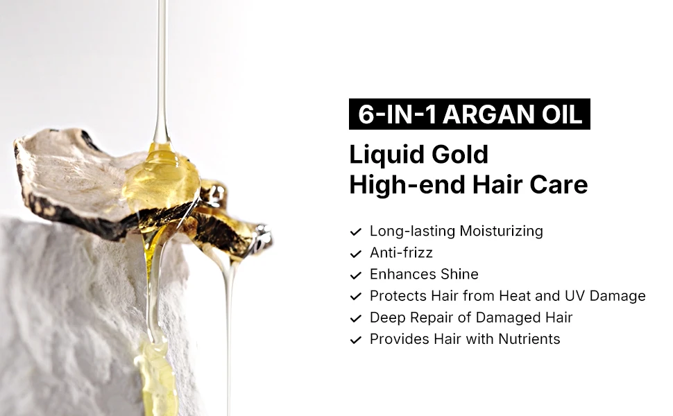 Karseell Hair Oil for Hair Healing Cold Pressed Weightless Moroccan Argan Oil Hair Serum for Nourish and Repair Damaged Hair