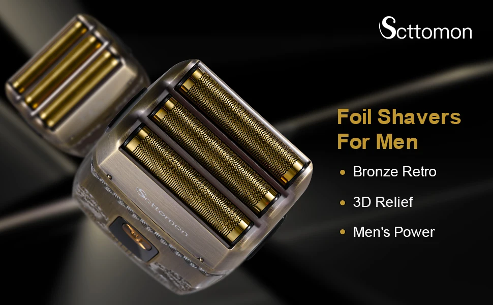 Hatteker Vintage Style Electric Shaver for Men LED Display USB Rechargeable Foil Razor with Cleaning Brush & Storage Case