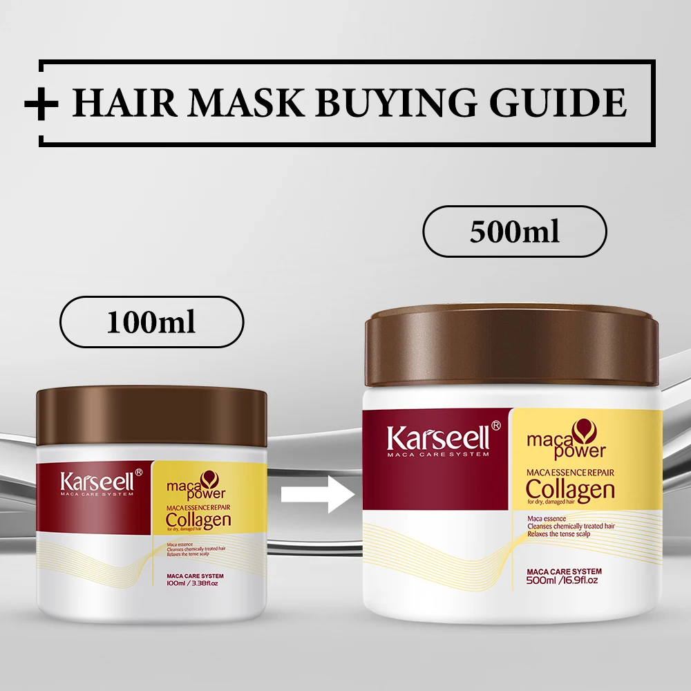 Karseell Collagen Hair Mask Deep Repair Conditioning Argan Oil Hair Treatment Essence for Dry Damaged Hair All Hair Type