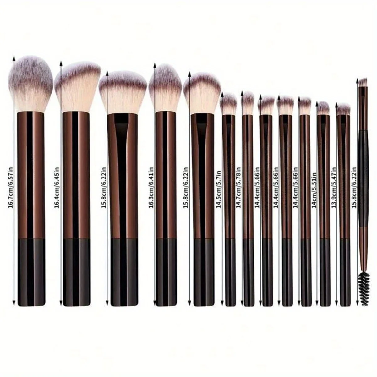 23-Piece Professional Makeup Set: 20 Brushes, Velvet Bag & 2 PU Puffs. Includes Foundation, Contour, Powder, Eyeshadow.