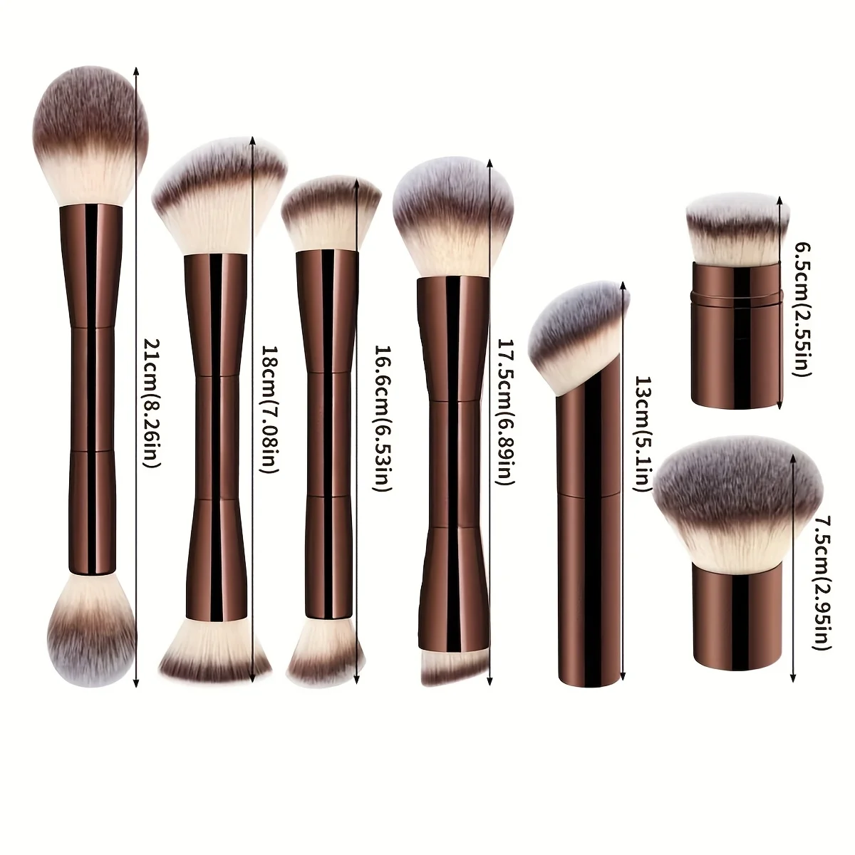 23-Piece Professional Makeup Set: 20 Brushes, Velvet Bag & 2 PU Puffs. Includes Foundation, Contour, Powder, Eyeshadow.