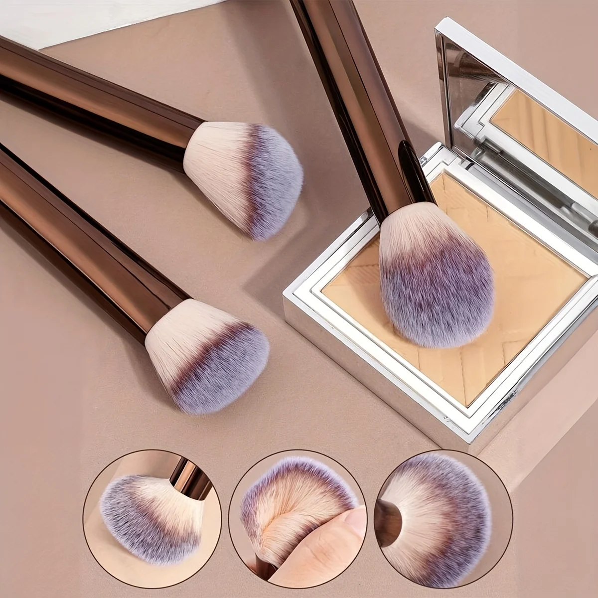 23-Piece Professional Makeup Set: 20 Brushes, Velvet Bag & 2 PU Puffs. Includes Foundation, Contour, Powder, Eyeshadow.