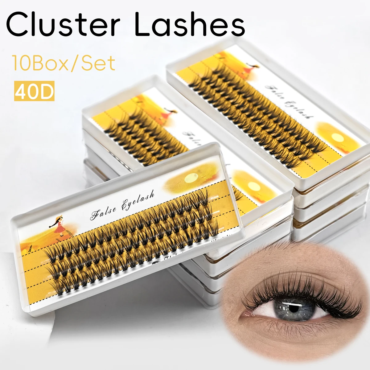 Lashes 10pcs/Lot Cluster Lashes 3 Rows 40D /50D Bundles Natural Style Individual Eyelashes Handmade Supplier