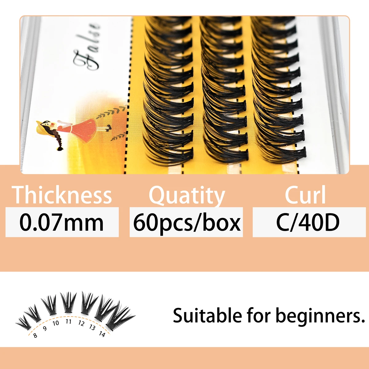 Lashes 10pcs/Lot Cluster Lashes 3 Rows 40D /50D Bundles Natural Style Individual Eyelashes Handmade Supplier