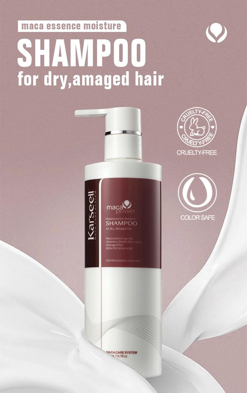 Original Karseell 500ml Moisture Shampoo Argan Oil Moisturizing Smooth Shampoo Hair Care Set 1/2/3pcs for Dry and Damaged Hair