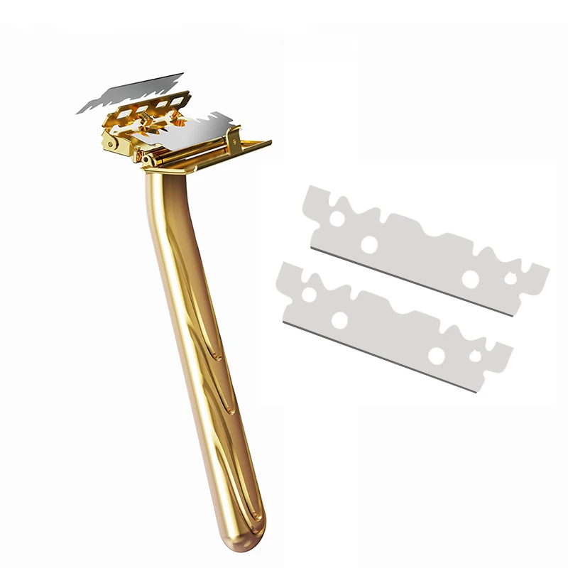 Whityle 21TS Glide Pro 4D Super Safety Shaving Shaver with Stand for Man Women Haft One Blade ECO-friendly Metal Razor Gift Box