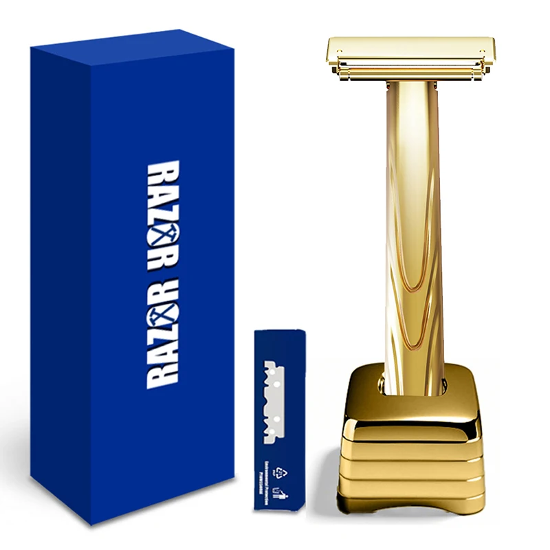 Whityle 21TS Glide Pro 4D Super Safety Shaving Shaver with Stand for Man Women Haft One Blade ECO-friendly Metal Razor Gift Box