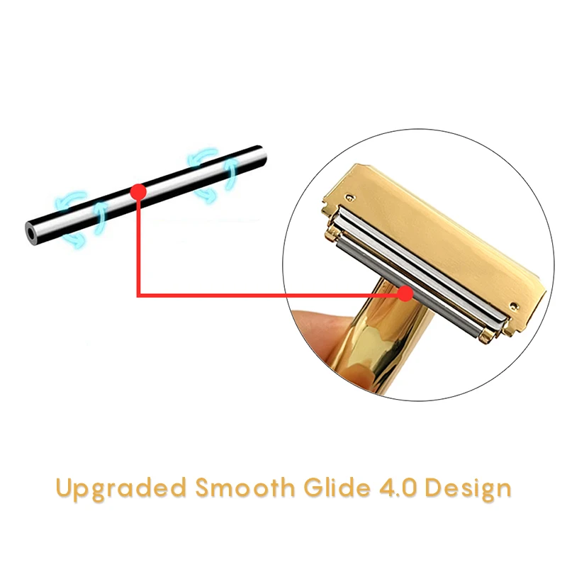 Whityle 21TS Glide Pro 4D Super Safety Shaving Shaver with Stand for Man Women Haft One Blade ECO-friendly Metal Razor Gift Box