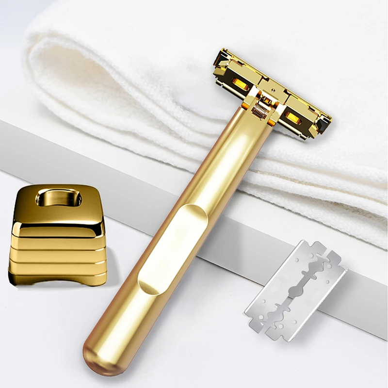 Whityle 21TS Glide Pro 4D Super Safety Shaving Shaver with Stand for Man Women Haft One Blade ECO-friendly Metal Razor Gift Box