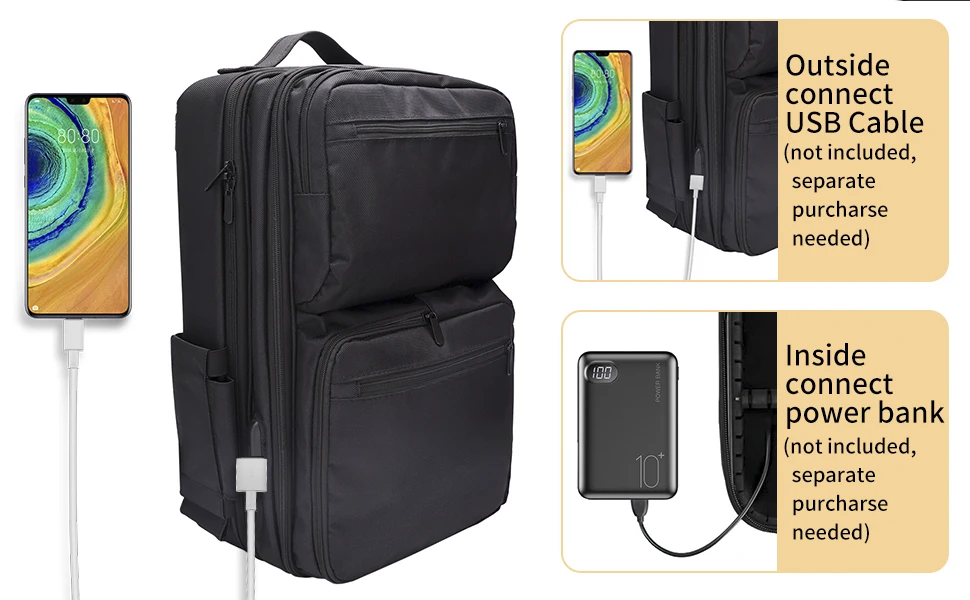 Professional Barber & Makeup Travel Backpack with USB Adjustable Dividers - Large Cosmetic Storage Organizer Bag for Salon Tools