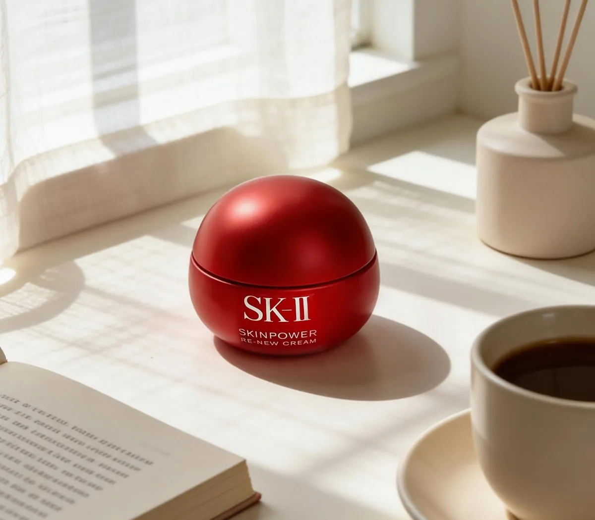 SK-II Skinpower Re-New Cream Anti Face Cream With PITERA Lift Firm Plump Aging Smooth Fine Lines Wrinkles Hydrate Brighten