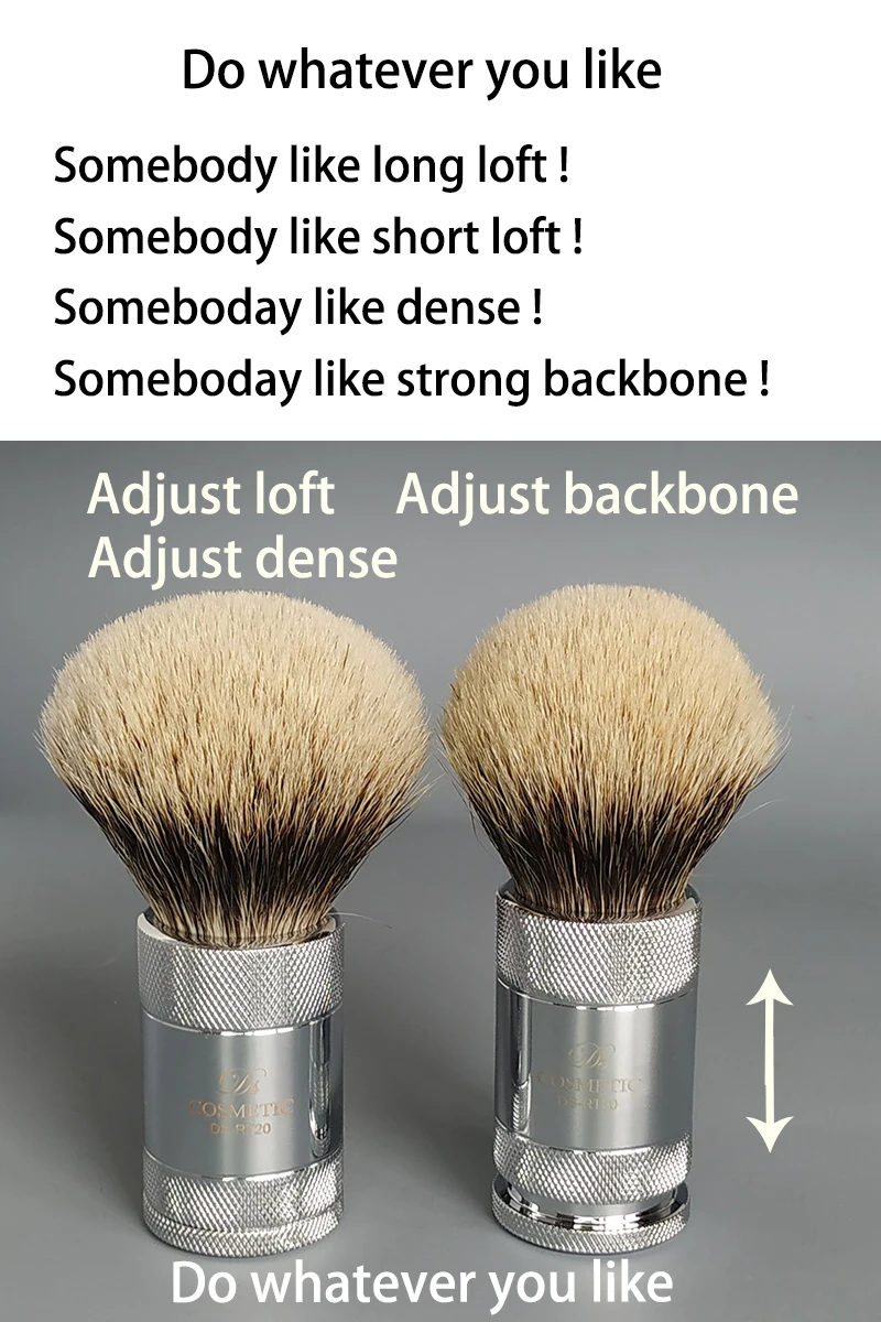 Dscosmetic Adjustable Two Band Hair Shaving Brush