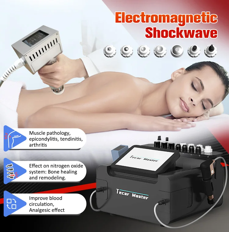 2-in-1 Shockwave Therapy Machine Body Pain Relief Physiotherapy Rehabilitation Equipment