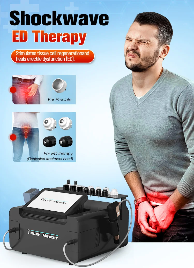 2-in-1 Shockwave Therapy Machine Body Pain Relief Physiotherapy Rehabilitation Equipment