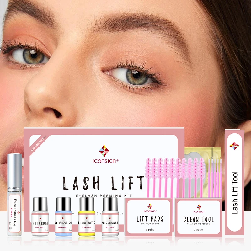 ICONSIGN Upgrade Version Lash Lift Kit Lifting Eyelash Lasting 6 to 8 Weeks Lashes Perm Eyes Enhancer Makeup Tools