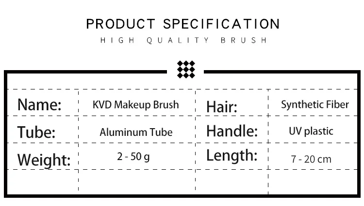 Kat Von D Makeup Brush Set & Kit Foundation Blush Highlight Concealer Powder Sculpting Eyeshadow Brush KVD Brand Makeup Brush