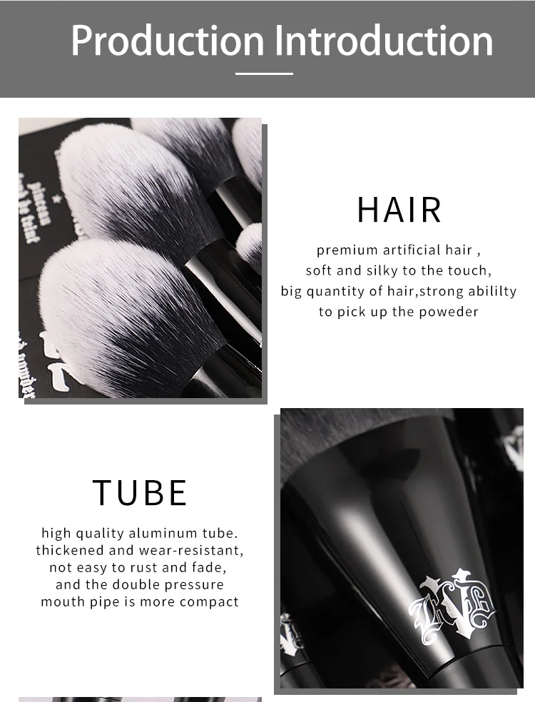 Kat Von D Makeup Brush Set & Kit Foundation Blush Highlight Concealer Powder Sculpting Eyeshadow Brush KVD Brand Makeup Brush