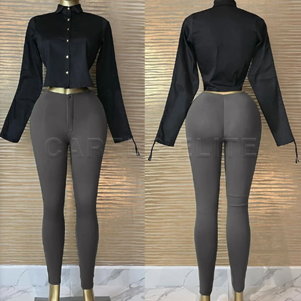 Women's Pants High Waist Skinny Leggings Pant Fashion Sexy Trousers Ankle-Length Stretchy Fitness Push Up Streetwear Clothing