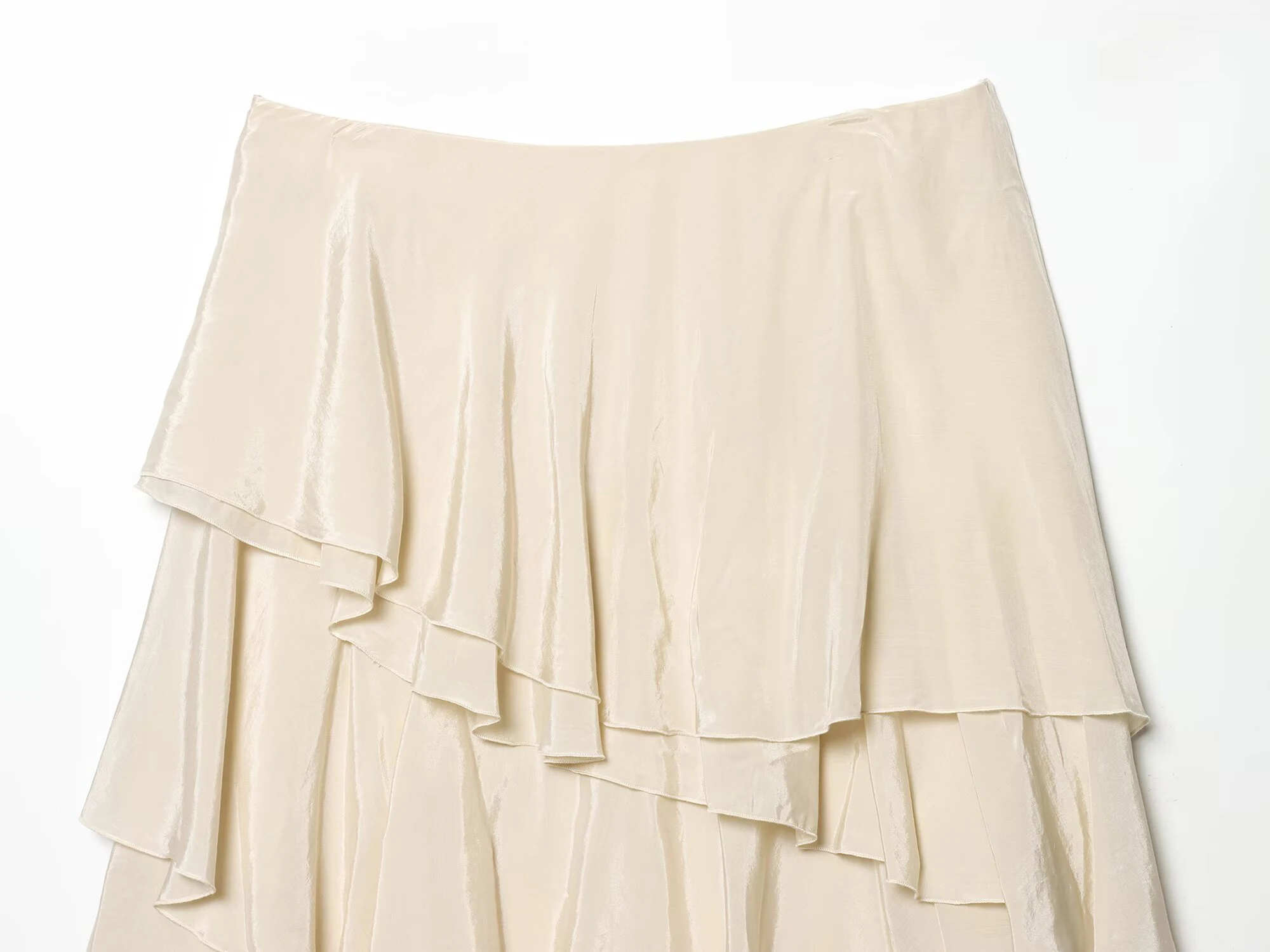 Spring and summer new women's clothing spicy ballet style loose mid waist layered decoration short cake skirt