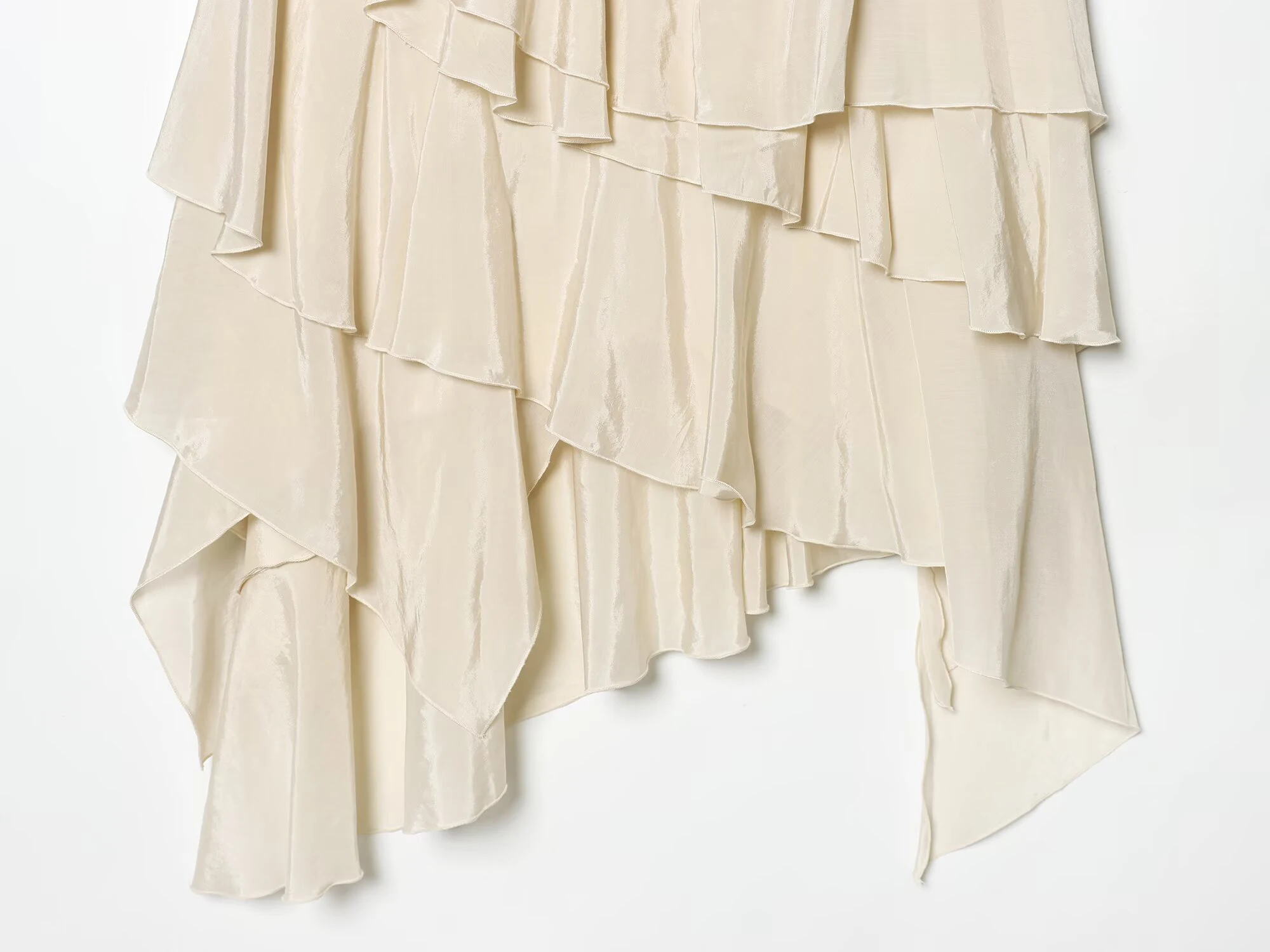 Spring and summer new women's clothing spicy ballet style loose mid waist layered decoration short cake skirt