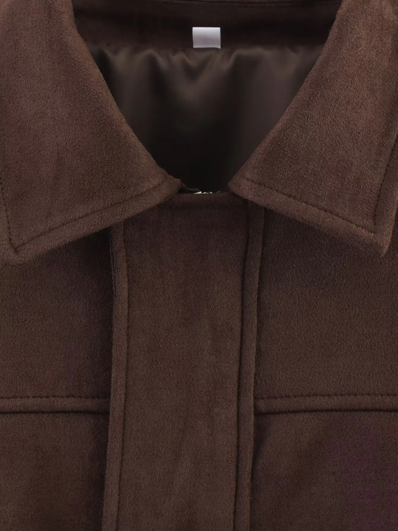 HH Women's Street Fashion Solid Loose Suede Texture Coats Causal Long Bat Sleeves Lapel Zipper Fly Winter Vintage Jackets