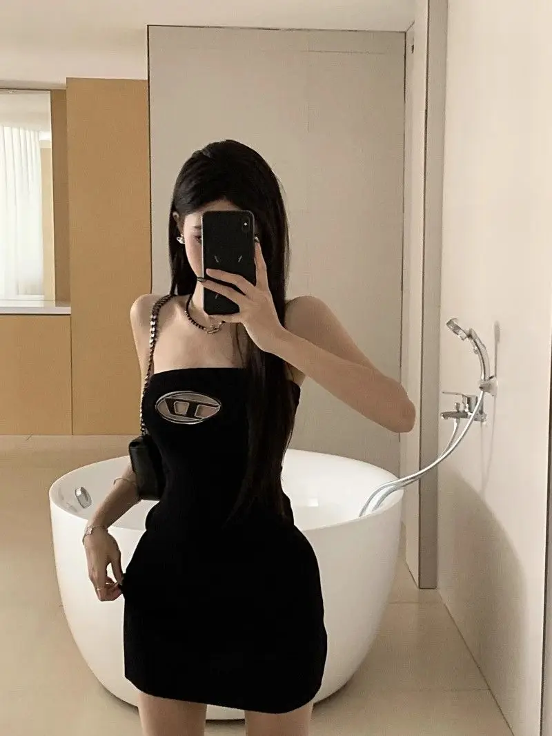 2026 Summer Fashion New Women's Elegant Design Bag Hip Dress Hollow Design Sleeveless Street Hot Girl Strapless Dress
