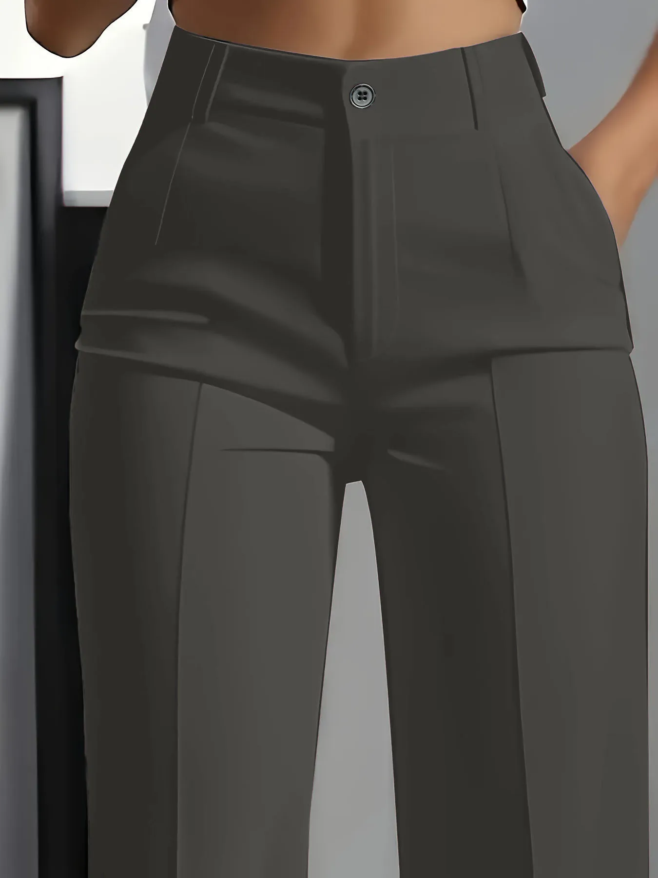European and American cross-border 2026 new women's high-waisted, draped, straight-cut, simple suit pants for women