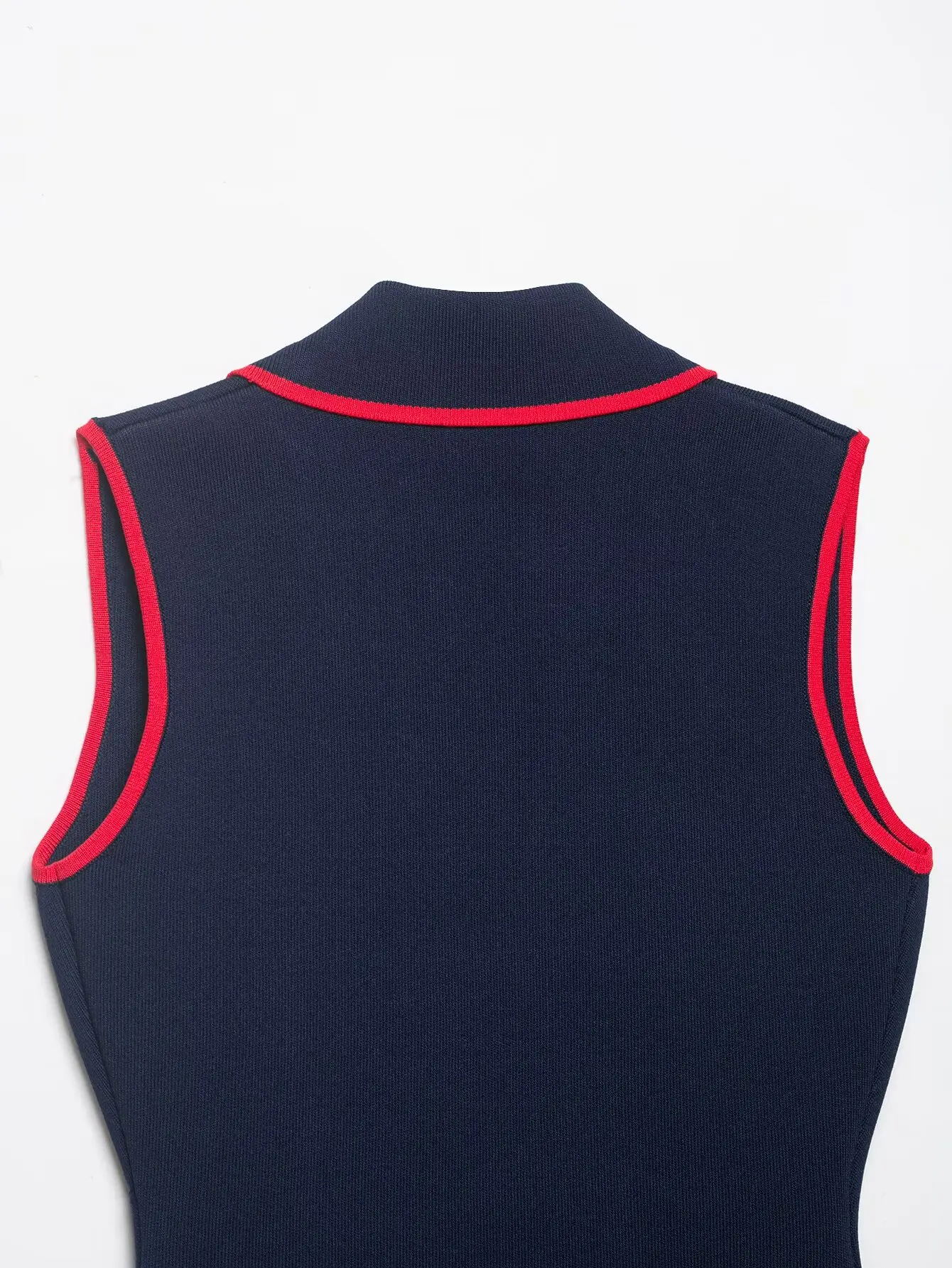 Women's Waistcoat 2026 Spring Summer V-neck Sleeveless Double-breasted Tops Casual Fashion Lady Knitted Colorblock Tank Tops