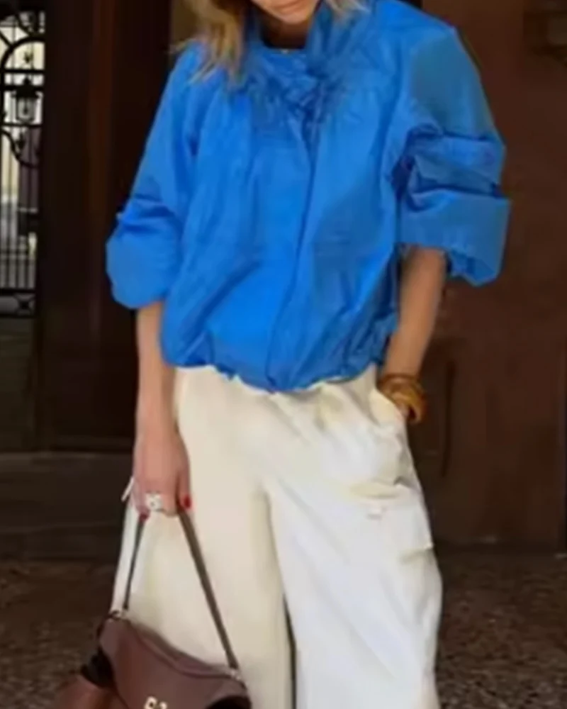 Women's Jacket 2026 New Blue Summer Sunscreen Lightweight Top Autumn Long Sleeve Jacket for Women Casual Chic Ladies Outerwear