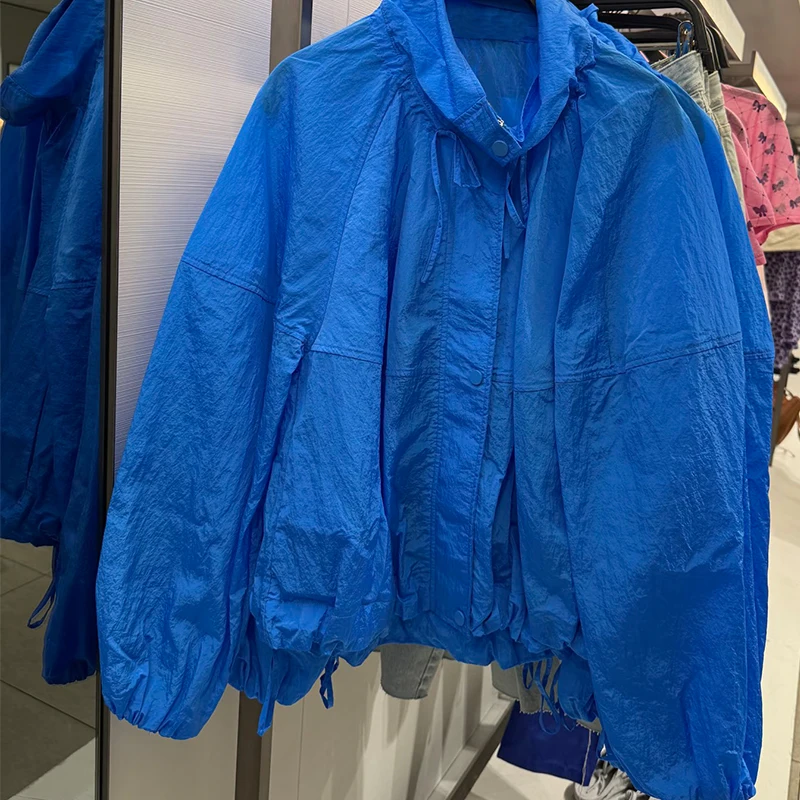 Women's Jacket 2026 New Blue Summer Sunscreen Lightweight Top Autumn Long Sleeve Jacket for Women Casual Chic Ladies Outerwear