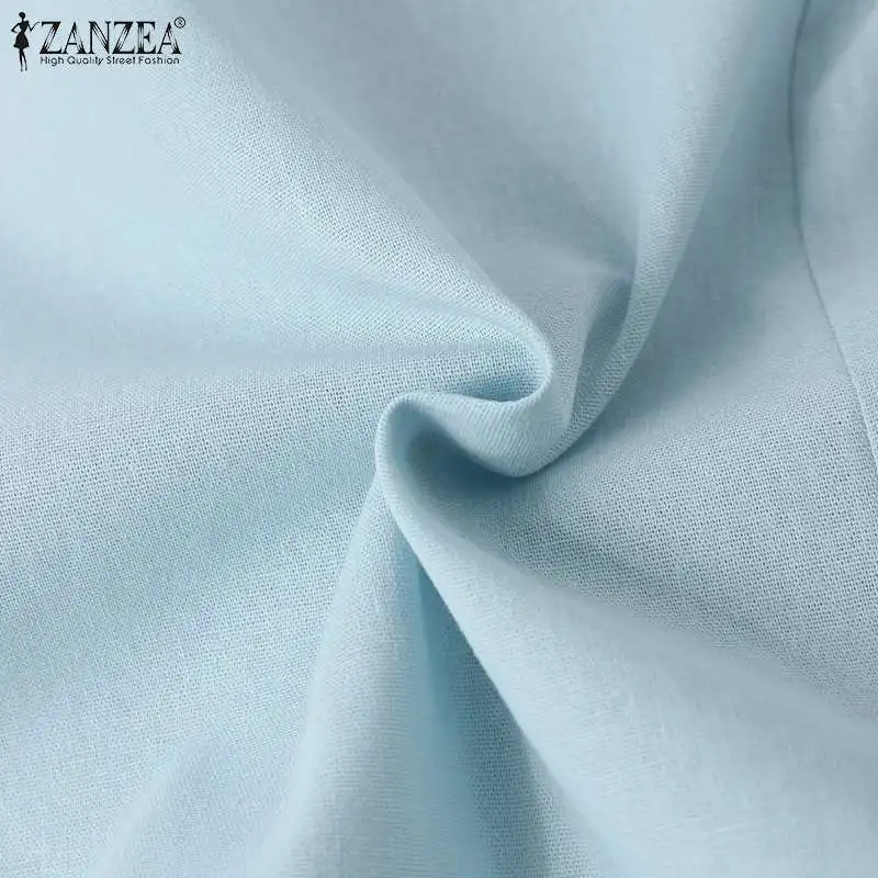 ZANZEA Woman Elegant OL Work Blazer Fashion Solid Color Outwear Long Sleeve Lapel Neck Shirt Female Vintage Button Coats 2023