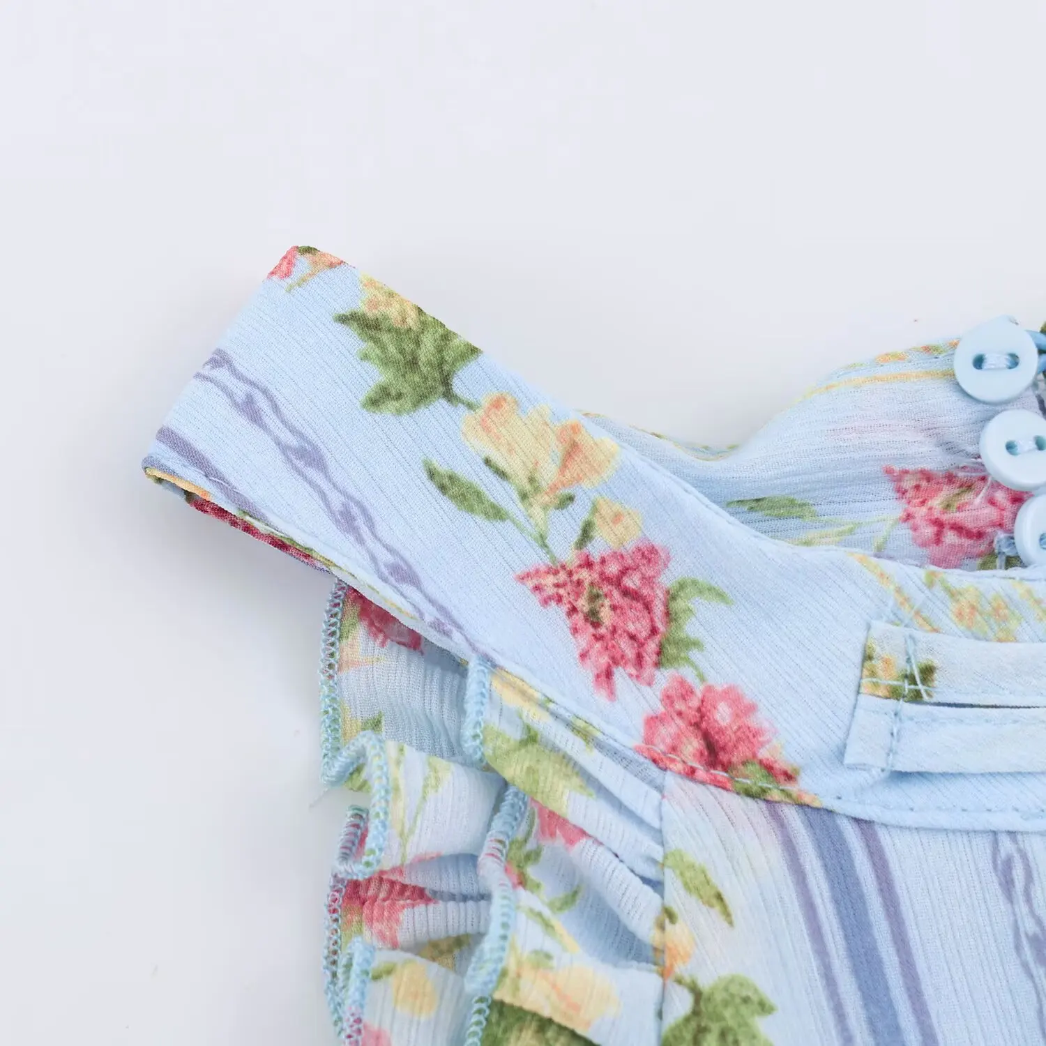BSAY Vintage Floral Striped Halter Dress Ladies Ruffle Trim Keyhole Tie Front Sleeveless Flared Mini Dress Beach Holiday Outfit