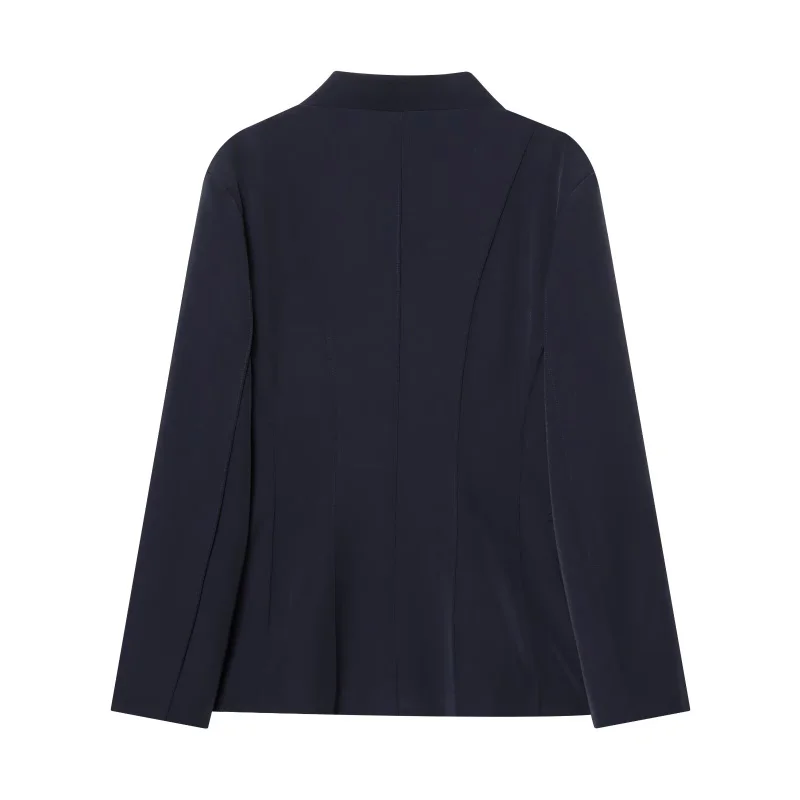 ETJ 2025 Women's New Fashion Design Three-Dimensional Cut High Collar Slim Suit Jacket & Matching Casual Trousers