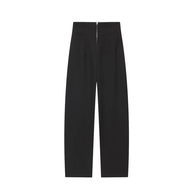 ETJ 2025 Women's New Fashion Design Three-Dimensional Cut High Collar Slim Suit Jacket & Matching Casual Trousers