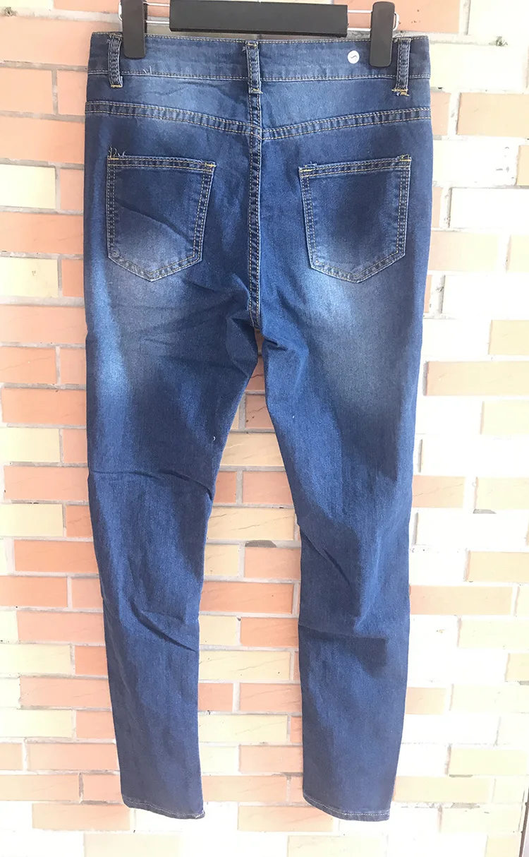 HOLE Denim Women 2026 High Waist Ripped Jeans for Women Skinny Black Pockets Jeans Woman Elastic Slim Jean Female Femme Pants