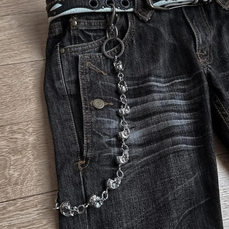 Y2K Micro La Retro Wide Jeans 2006 Leg Pants New High Waist Harajuku Loose Embroidered Women Jeans with Rock Punk Style
