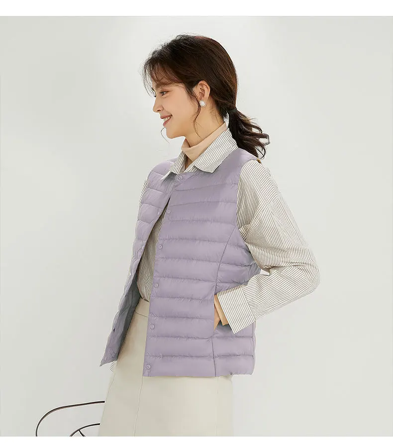 NewBang 90% Matt Fabric Women's Warm Vests Ultra Light Down Vest Women Two Ways Waistcoat Portable Warm Sleeveless Winter Liner