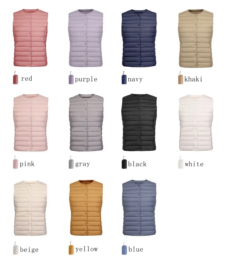 NewBang 90% Matt Fabric Women's Warm Vests Ultra Light Down Vest Women Two Ways Waistcoat Portable Warm Sleeveless Winter Liner