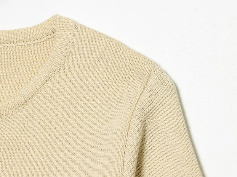 MUJER Button Knit Crop Top Woman Summer Knitwear Polo Cropped Cardigan Women Wide Sleeve Knitted Sweaters for Women Fashion Tops