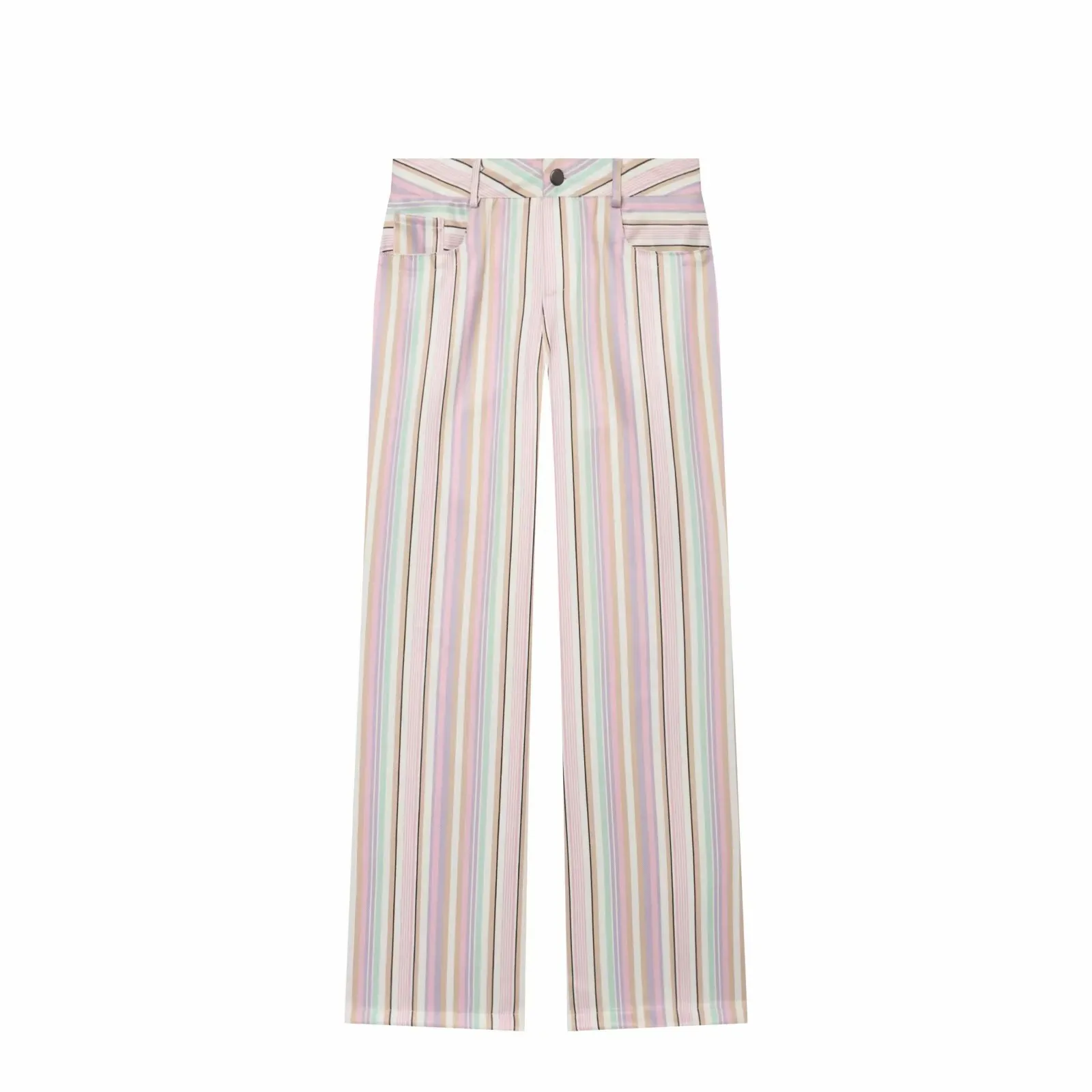 Women Wide Leg Pants Office Women Pockets Pleated Long Trousers Fashion Female Casual Spring Summer Streetwear Pants