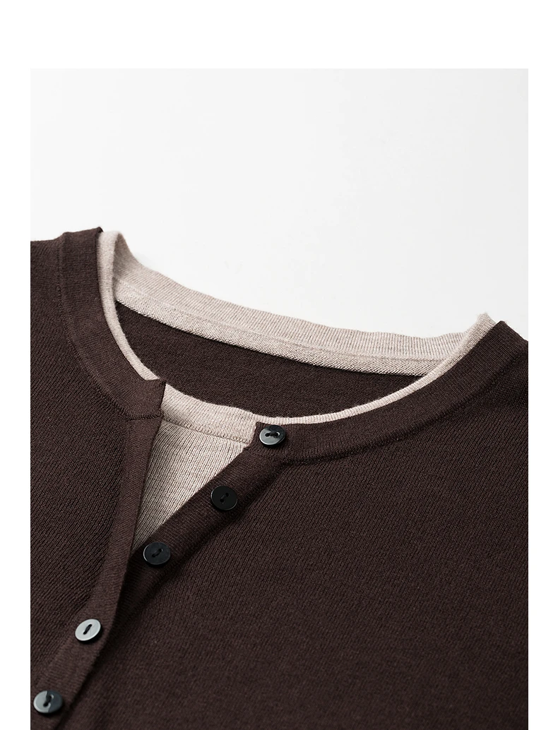 TOYOUTH Women Knitted Shirt 2025 Autumn New Retro Color Contrast Splicing Fake Two Piece Pullover Bottom Tops